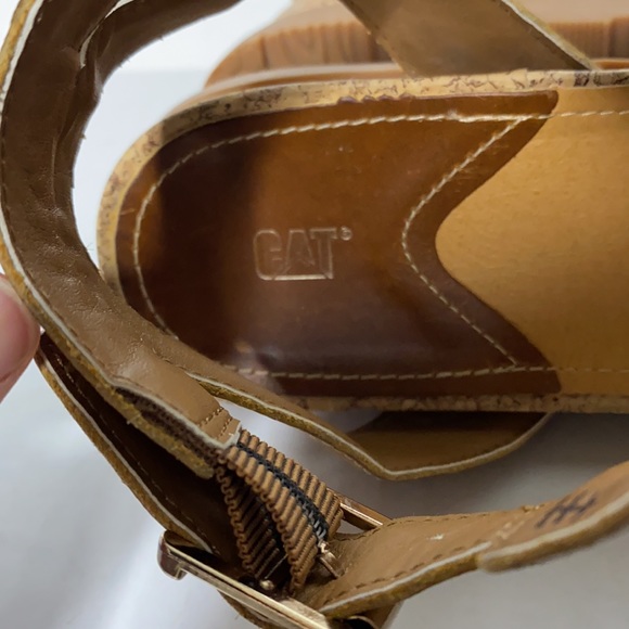 CAT Caterpillar brown leather  sandals - Picture 6 of 8
